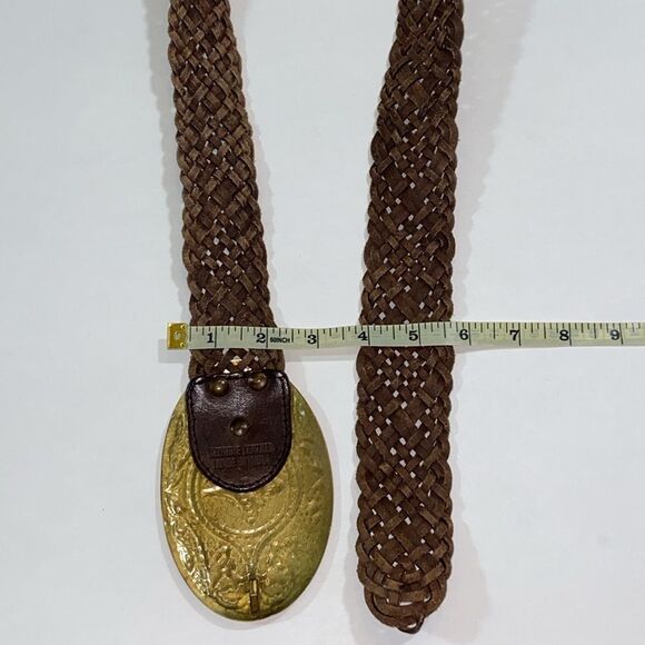 VINTAGE GENUINE LEATHER MADE IN INDIA UNIXES BELT SIZE L - Picture 10 of 11